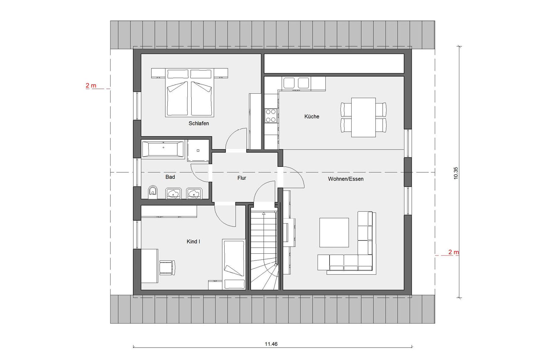 Floor plan penthouse M 15-199.2 two-family house
