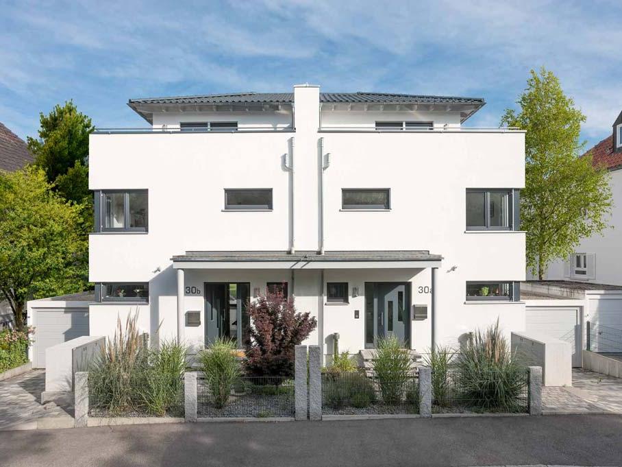 Doppelhaus mit Walmdach Doppelhaus mit Dachterrasse