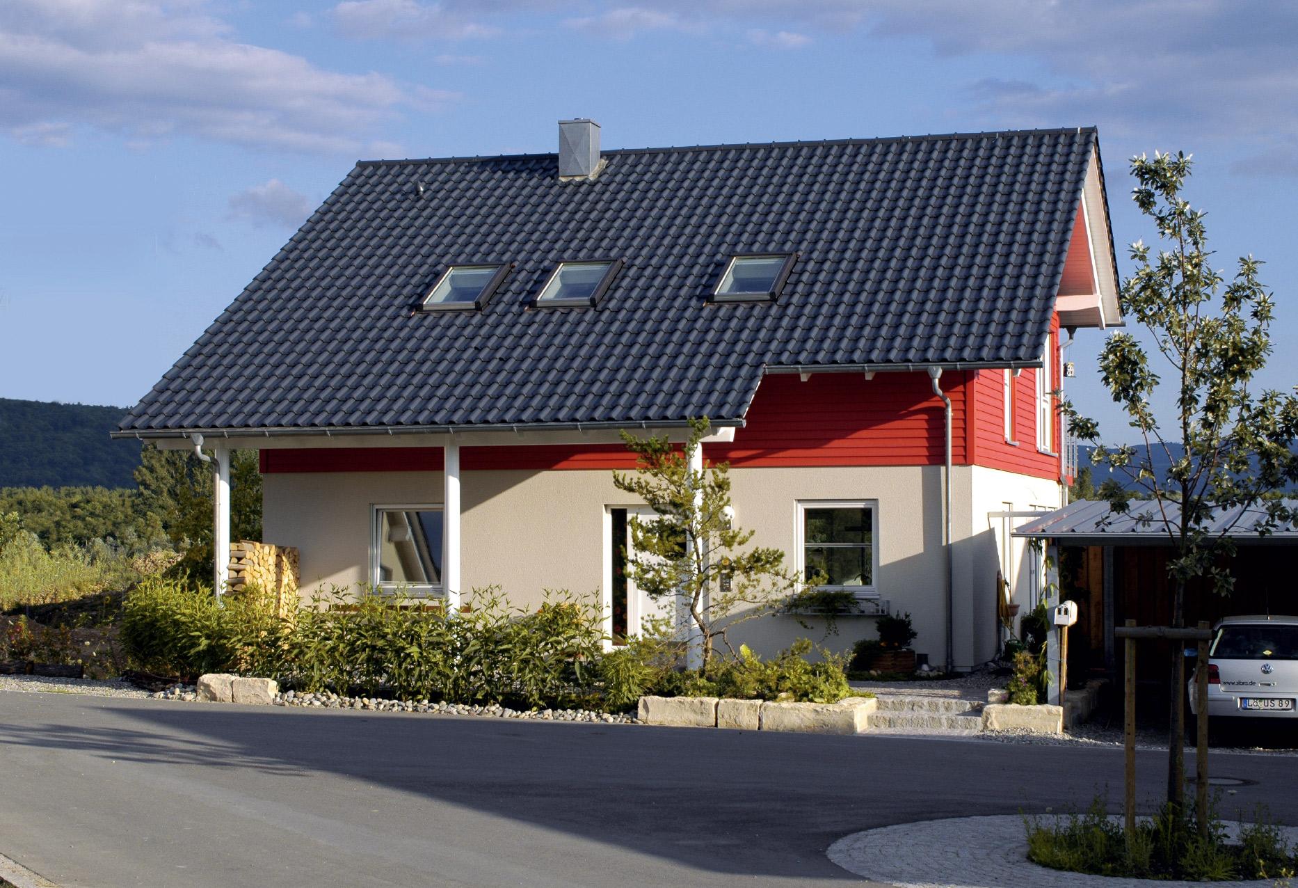 [Translate to Français:] Einfamilienhaus mit Dachabschleppung