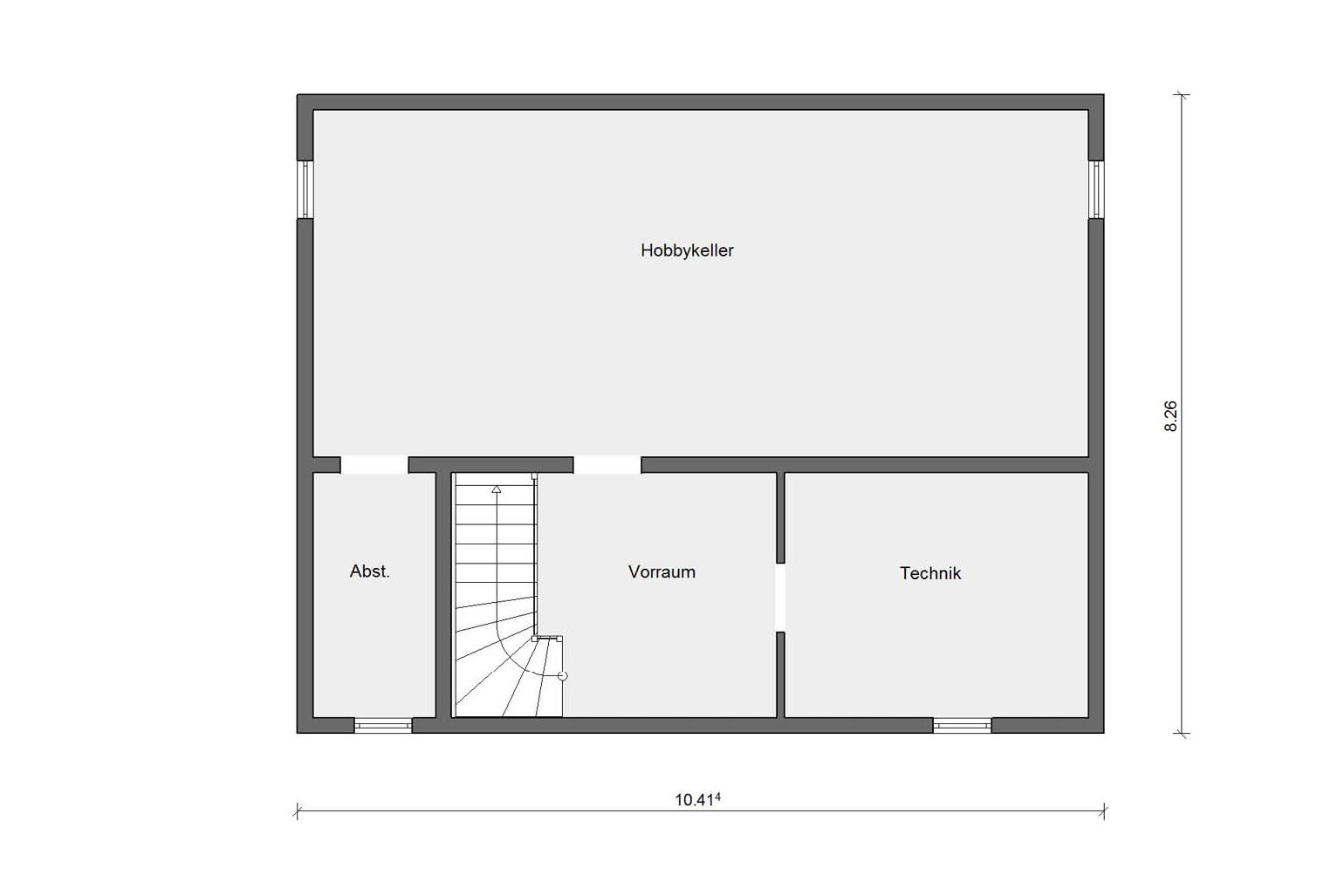 Plan d'étage cave E 20-148.4 Villa urbaine avec grand balcon