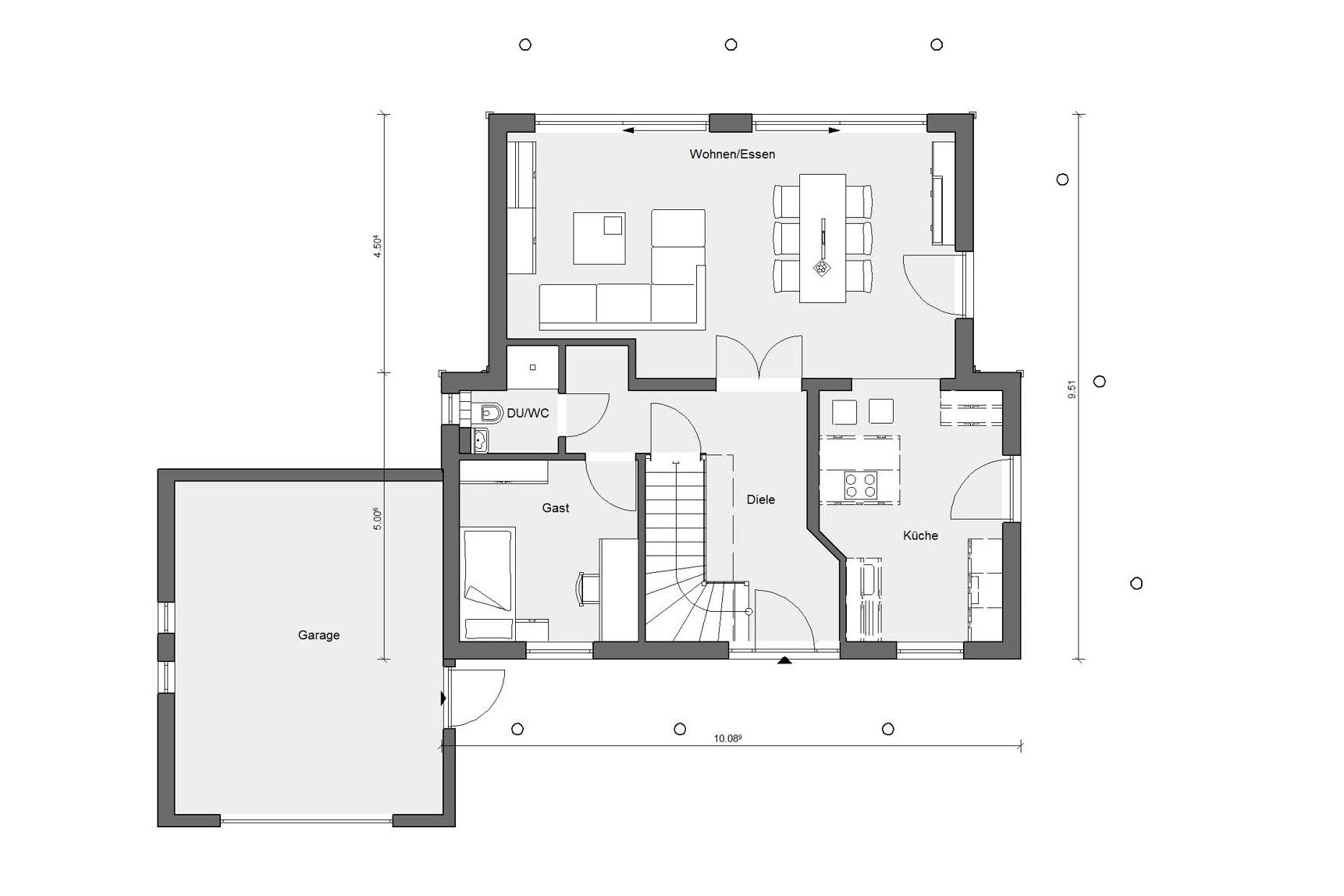 Floor plan ground floor Young Family Home E 15-146.3