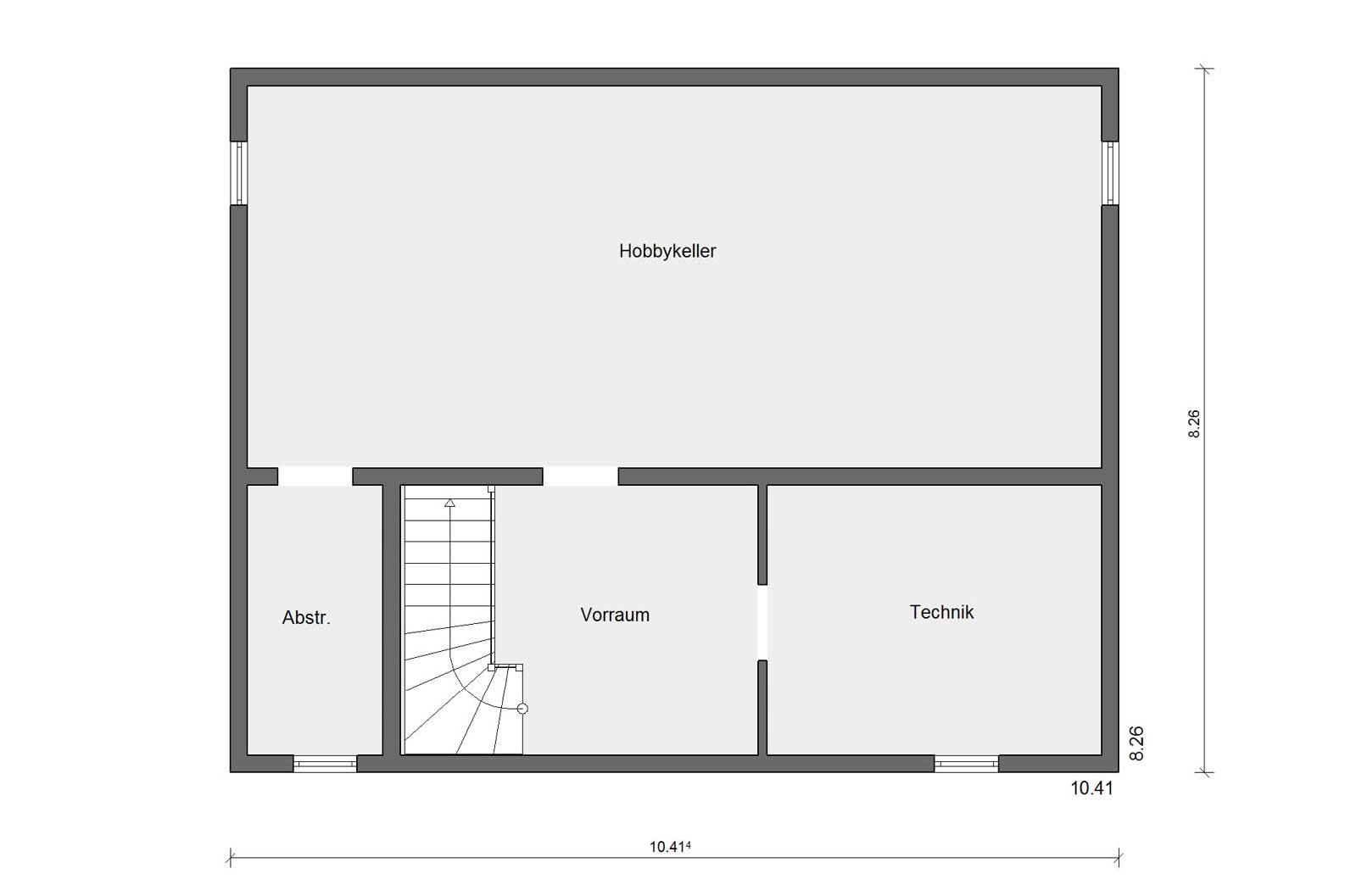 Grundriss Kellergeschoss E 20-149.2 Moderne Villa