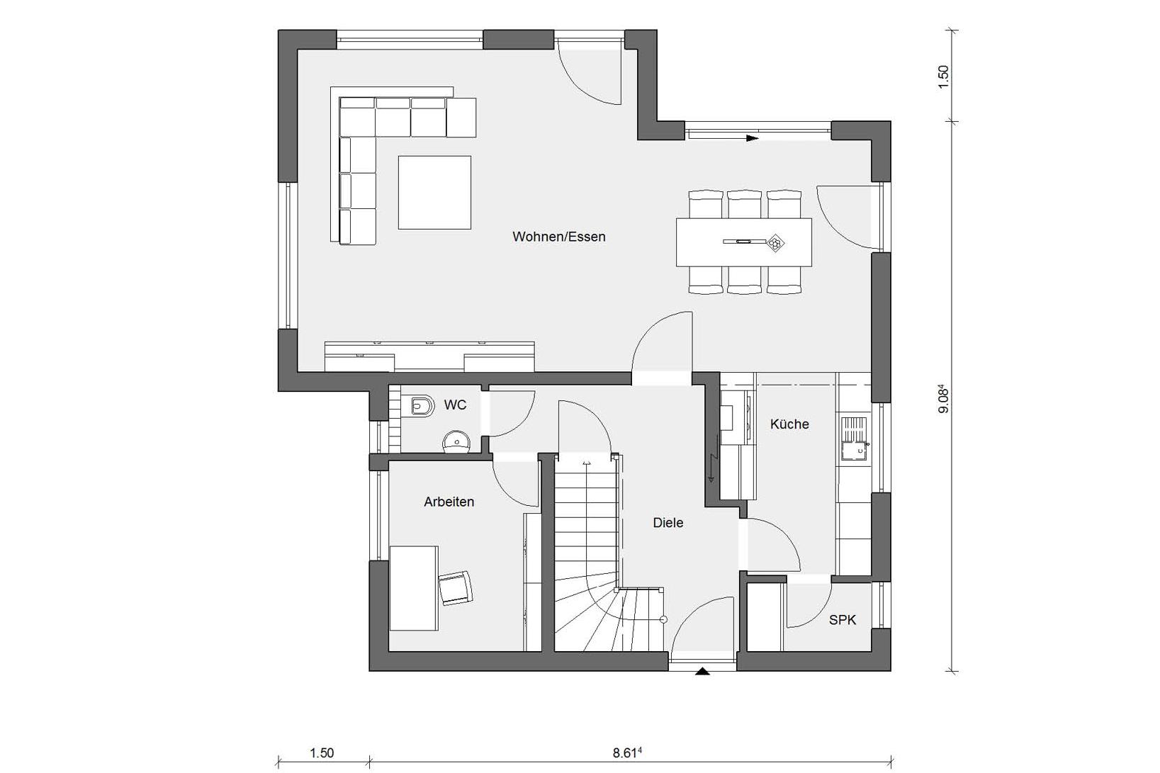 Grundriss Familienhaus