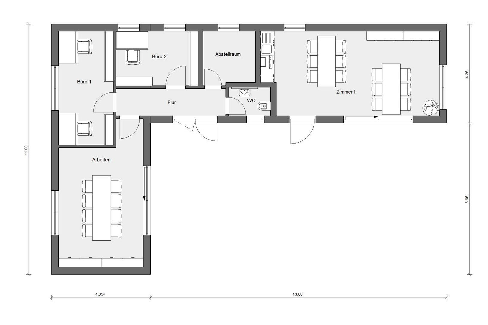 Grundriss Erdgeschoss FlyingSpace E 10-083.1