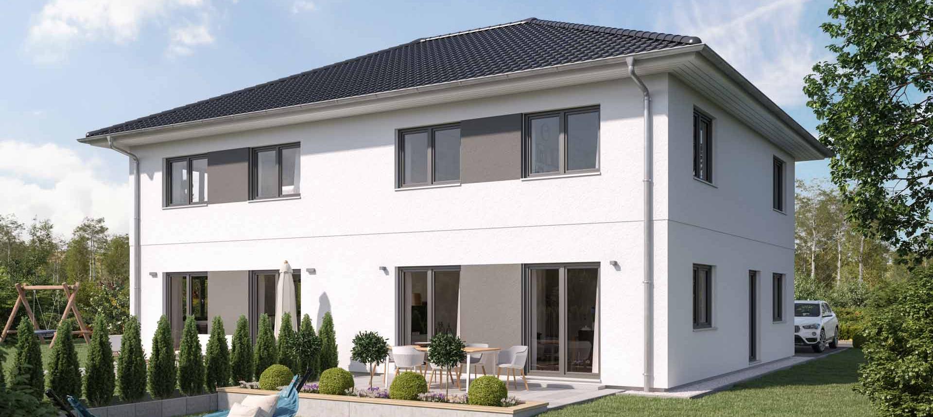 Modernes Doppelhaus