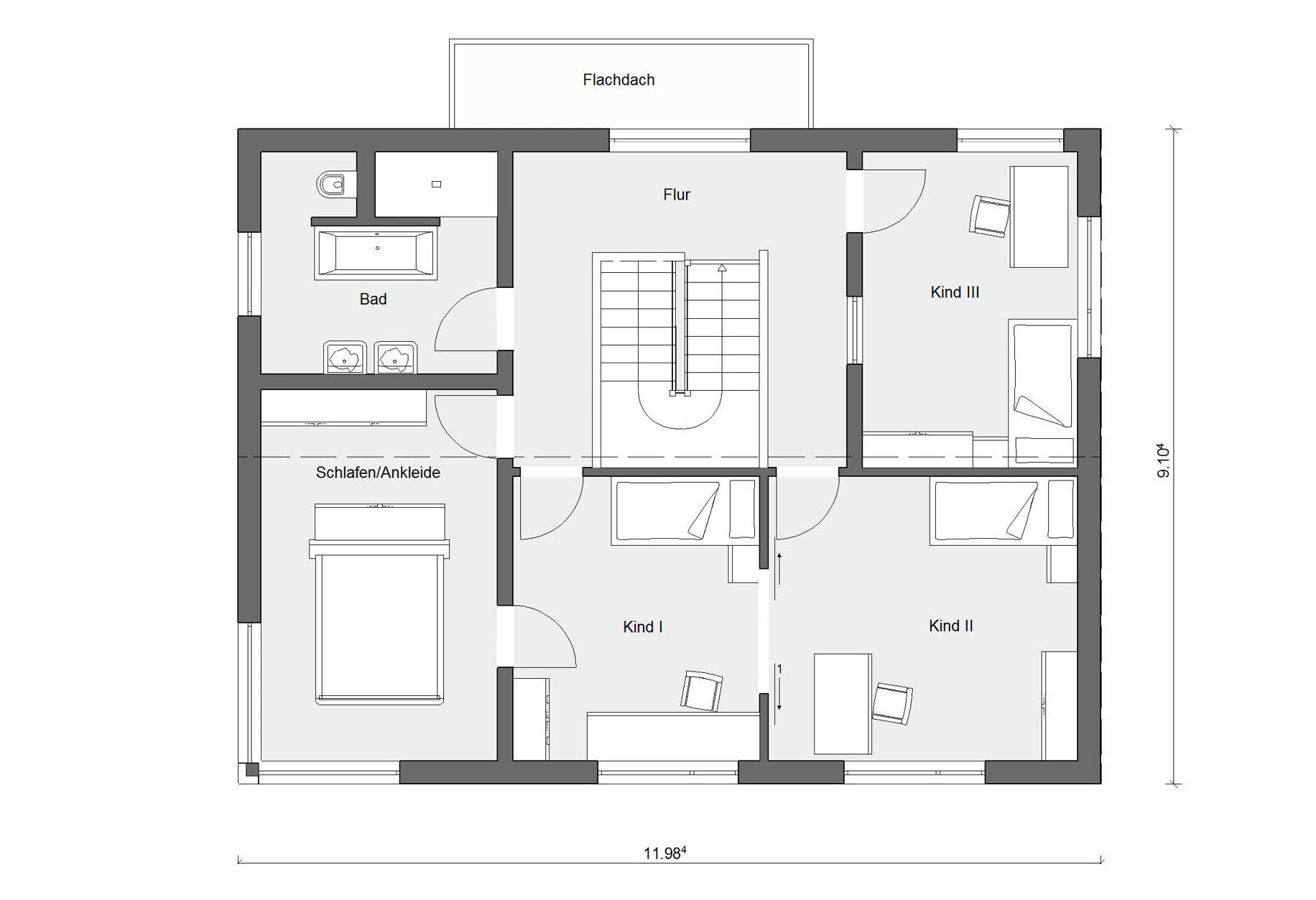 Plan d'étage grenier maison modèle Auggen