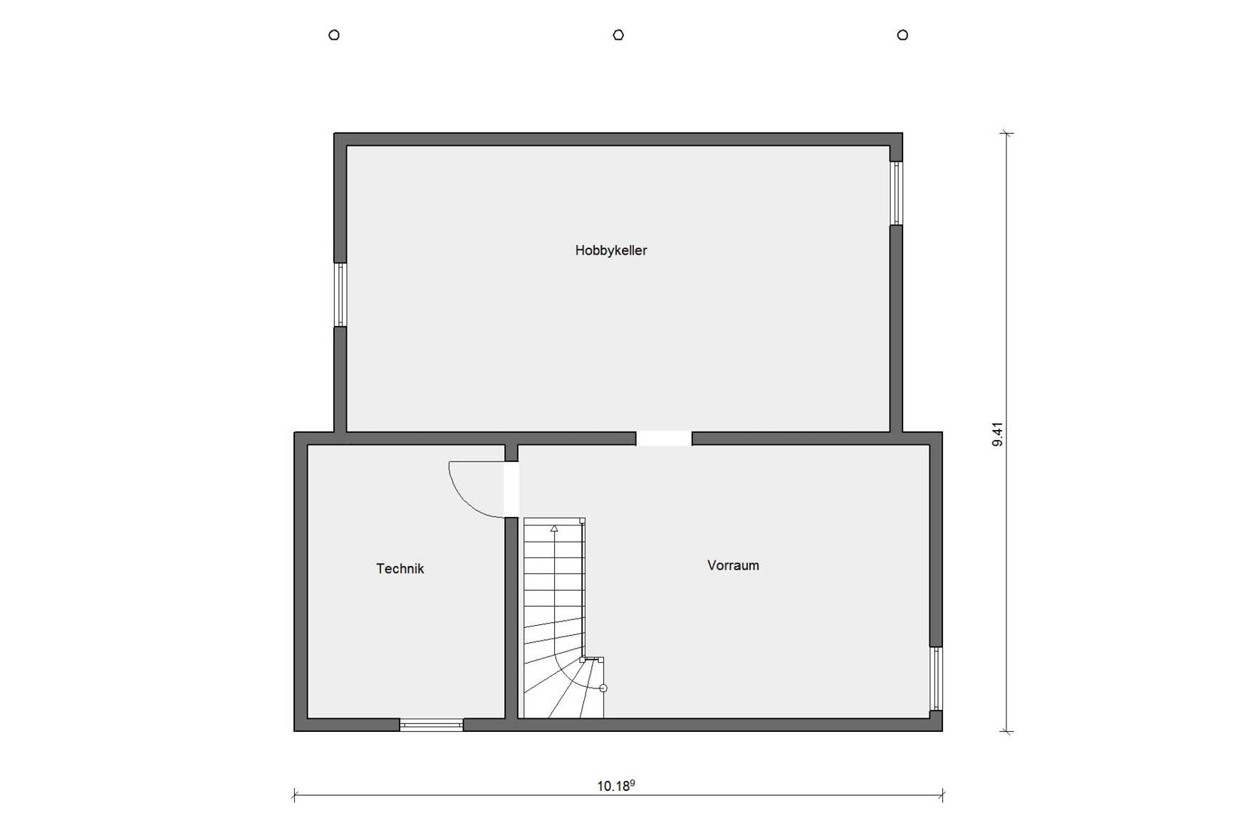 Plan d'étage caveMaison témoins à Mannheim