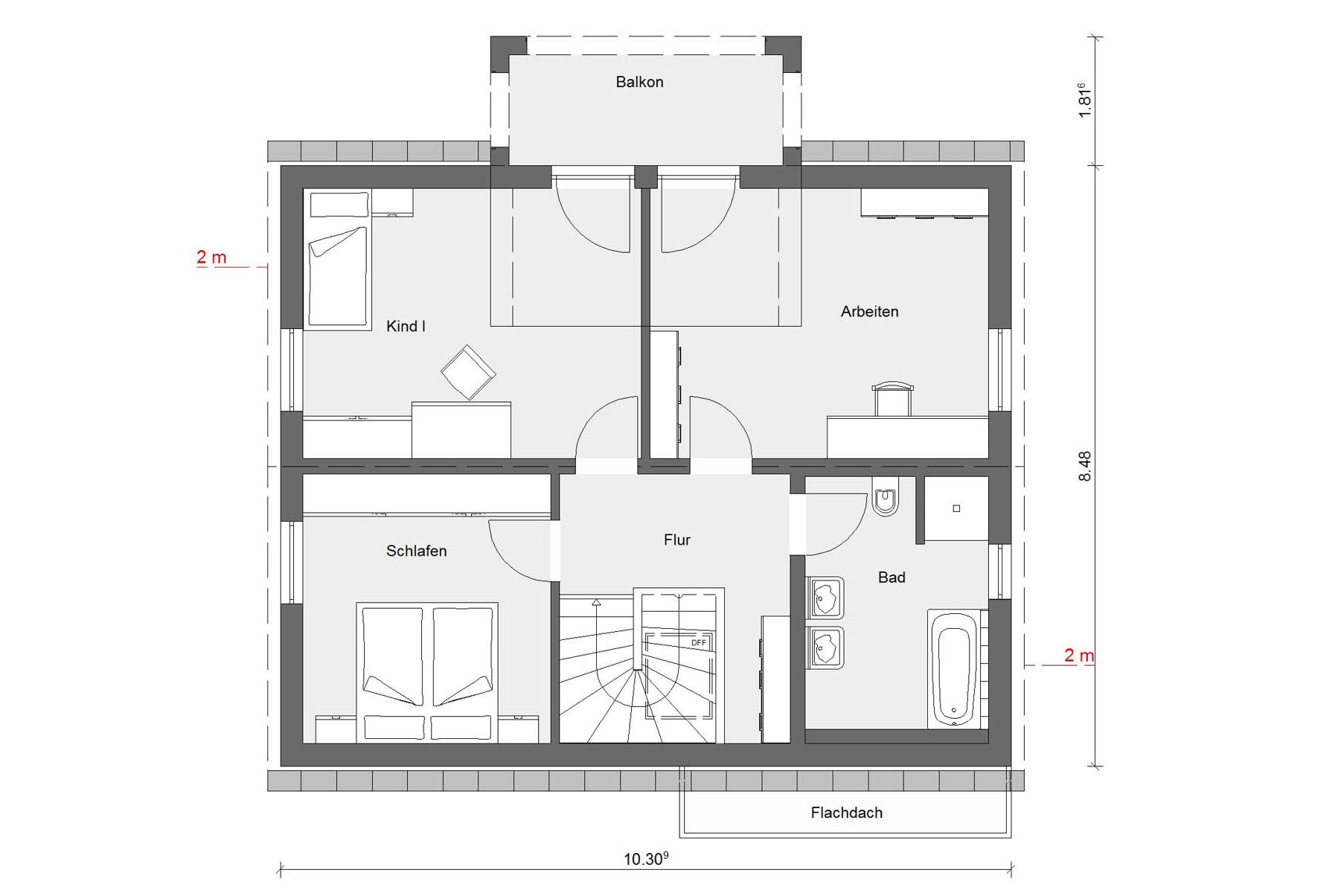 Grundriss Dachgeschoss E-15-149.10