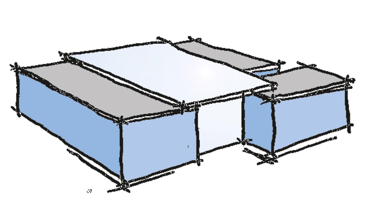 Maisons modulaires dans un réseau