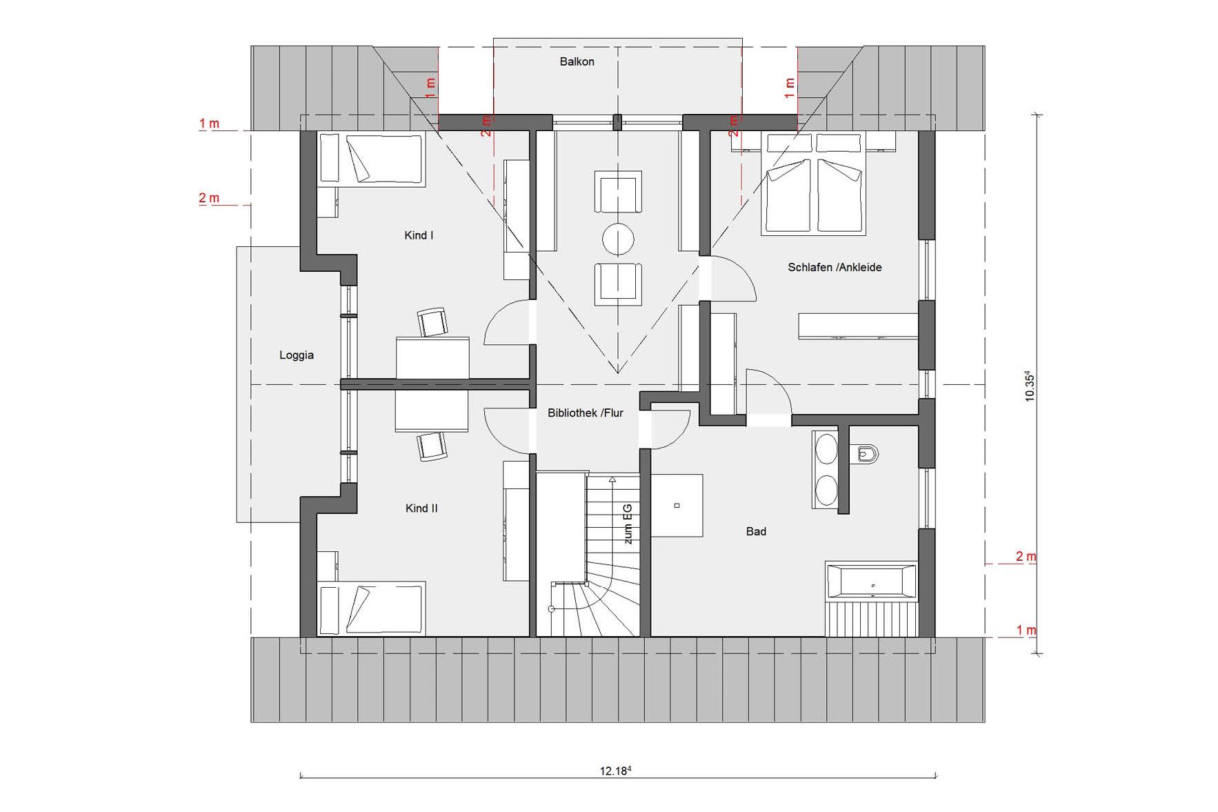 Floor plan attic E 15-205.1 House with conservatory