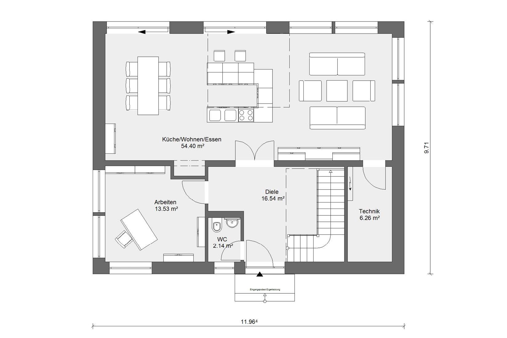 Grundriss Einfamilienhaus