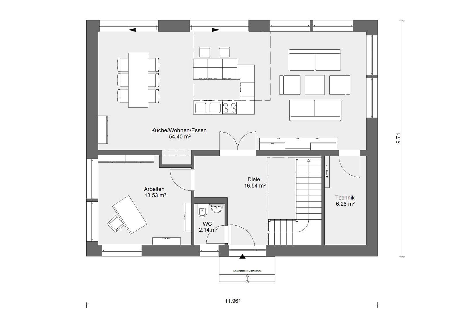 Grundriss Einfamilienhaus