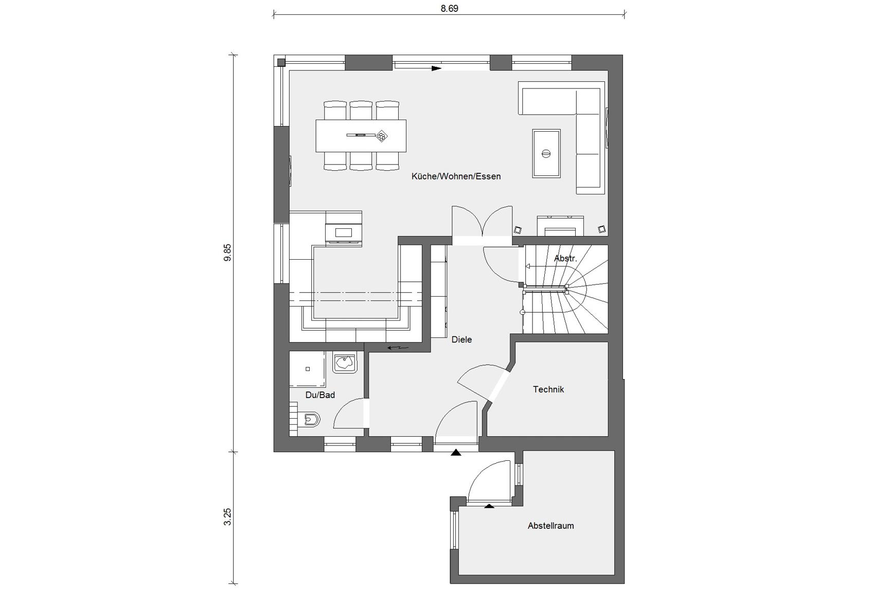 Grundriss Doppelhaus E 15-135.6