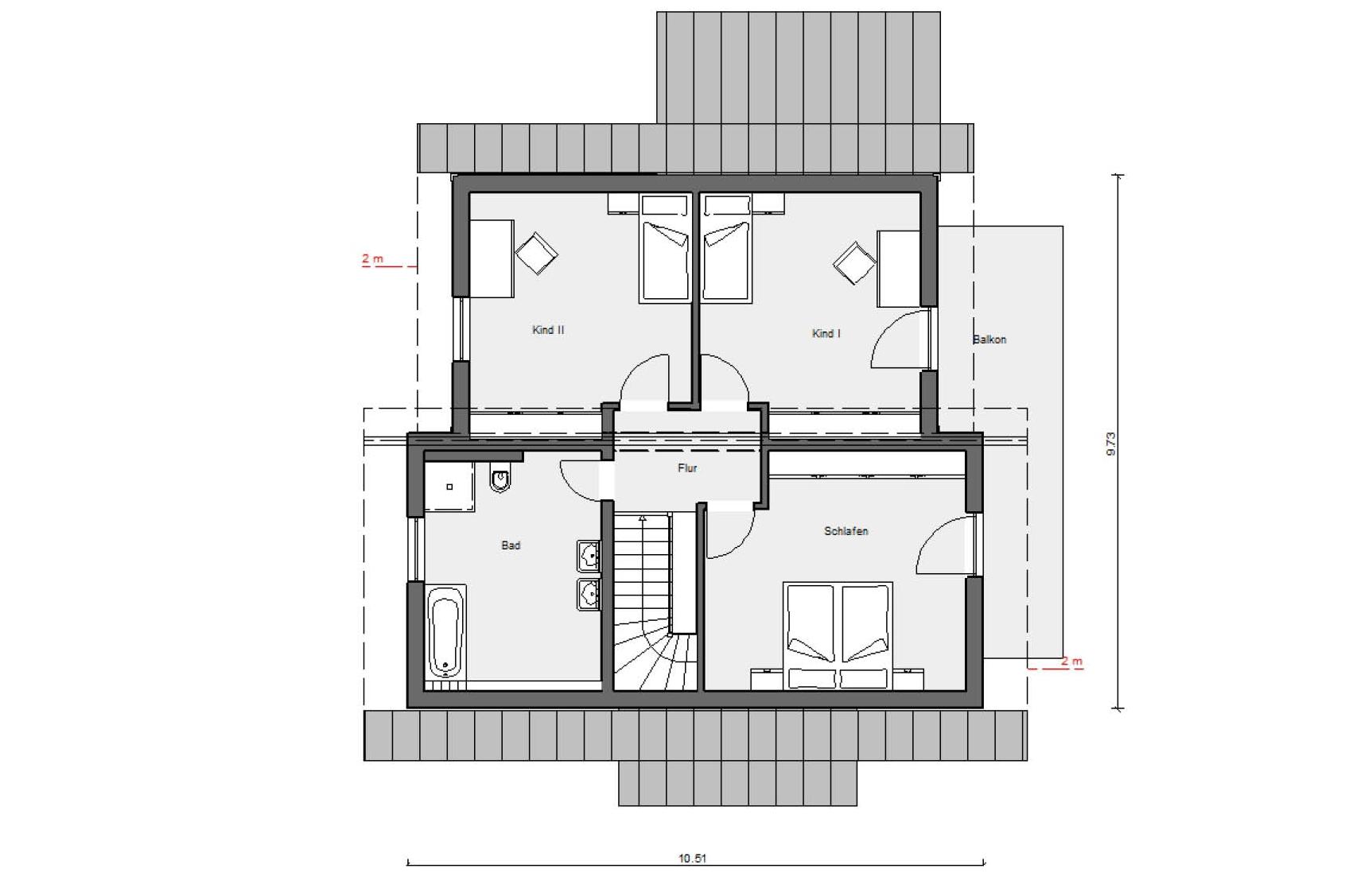 Plan d'étage grenier E 15-145.1 