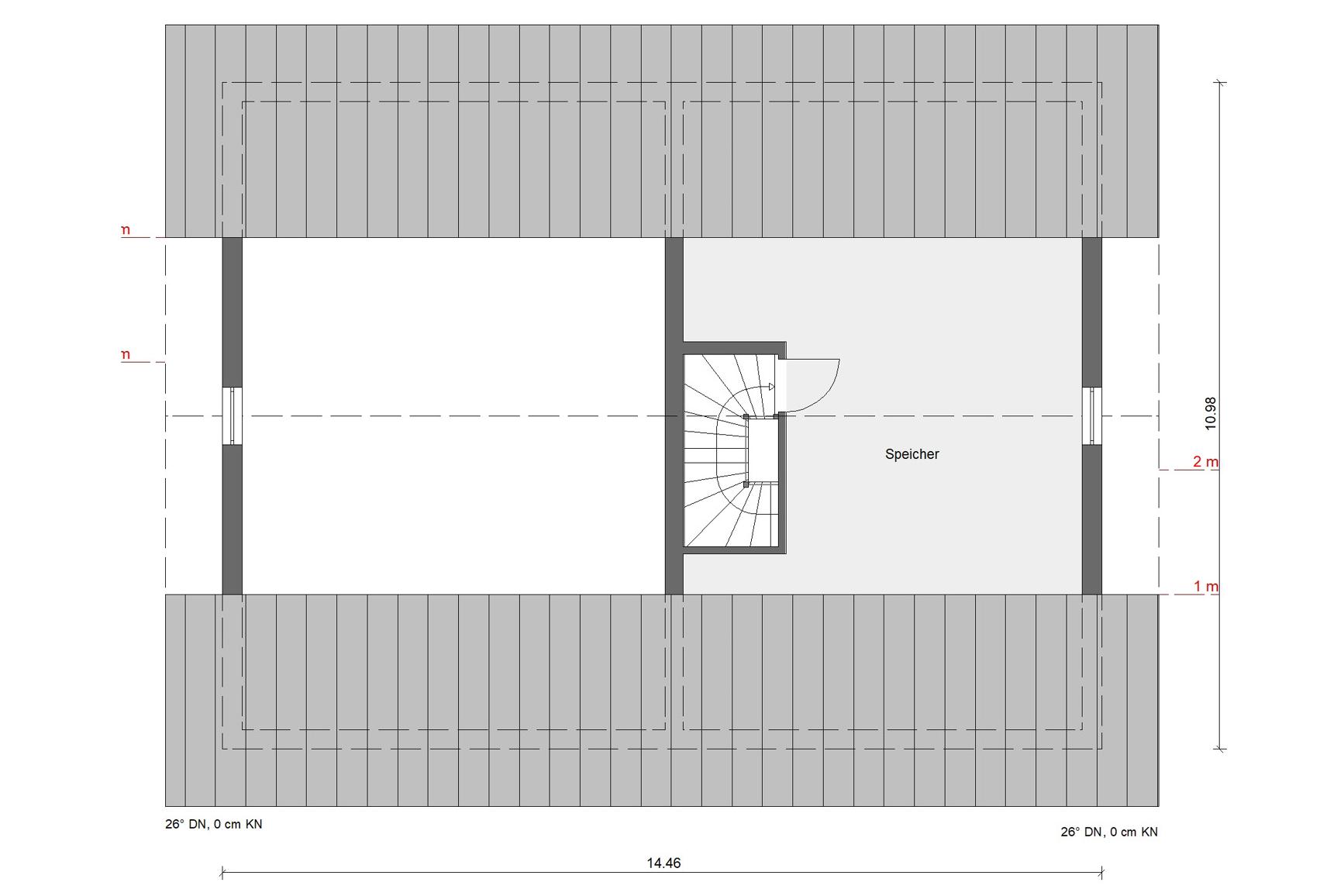 Grundriss Doppelhaus Dachgeschoss