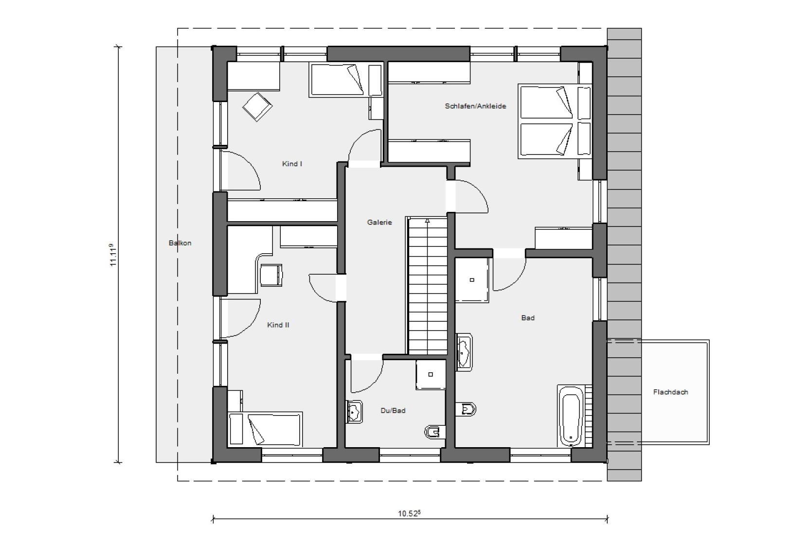 Grundriss Dachgeschoss Musterhaus Mülheim-Kärlich