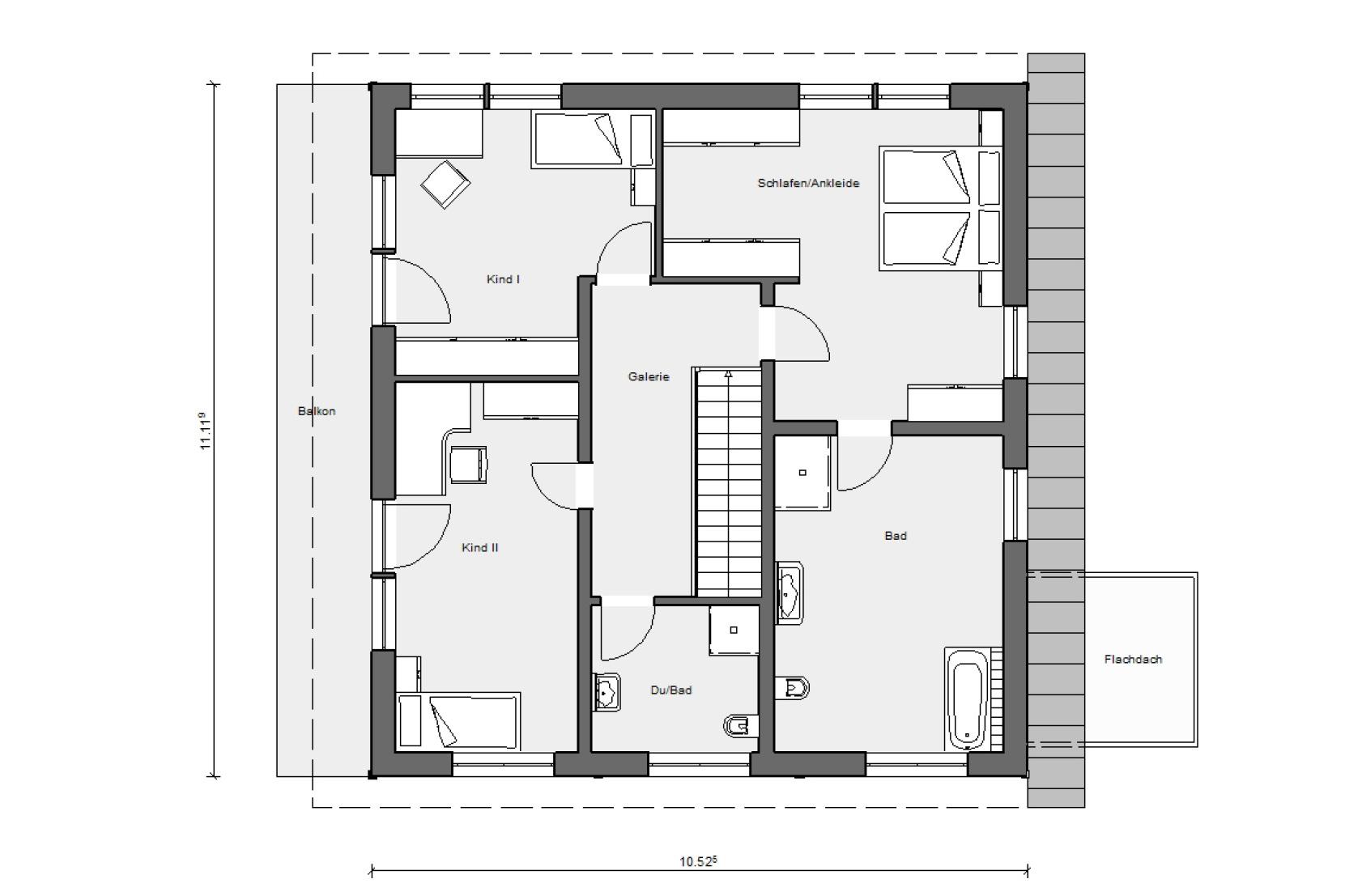 Maison individuelle avec toit à une pente