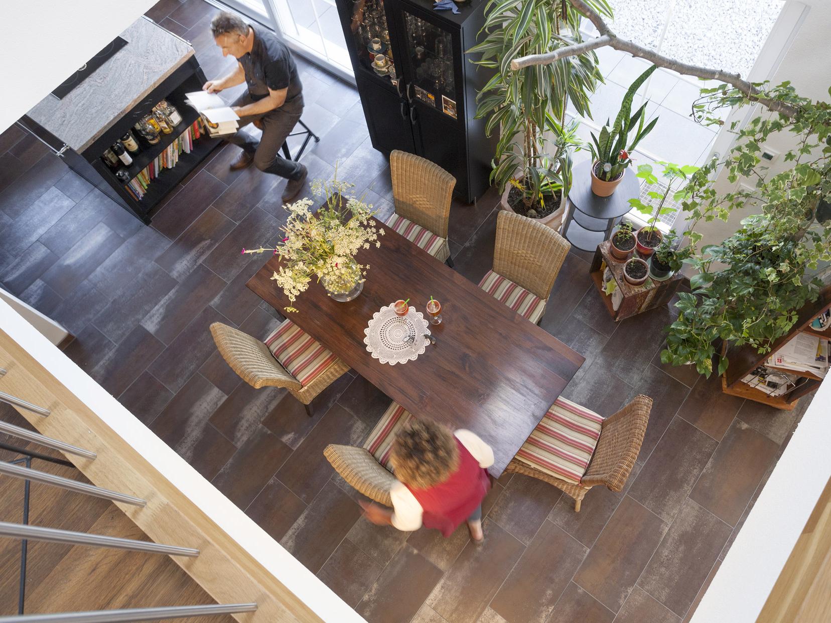 Galerie sur la salle à manger d'en haut