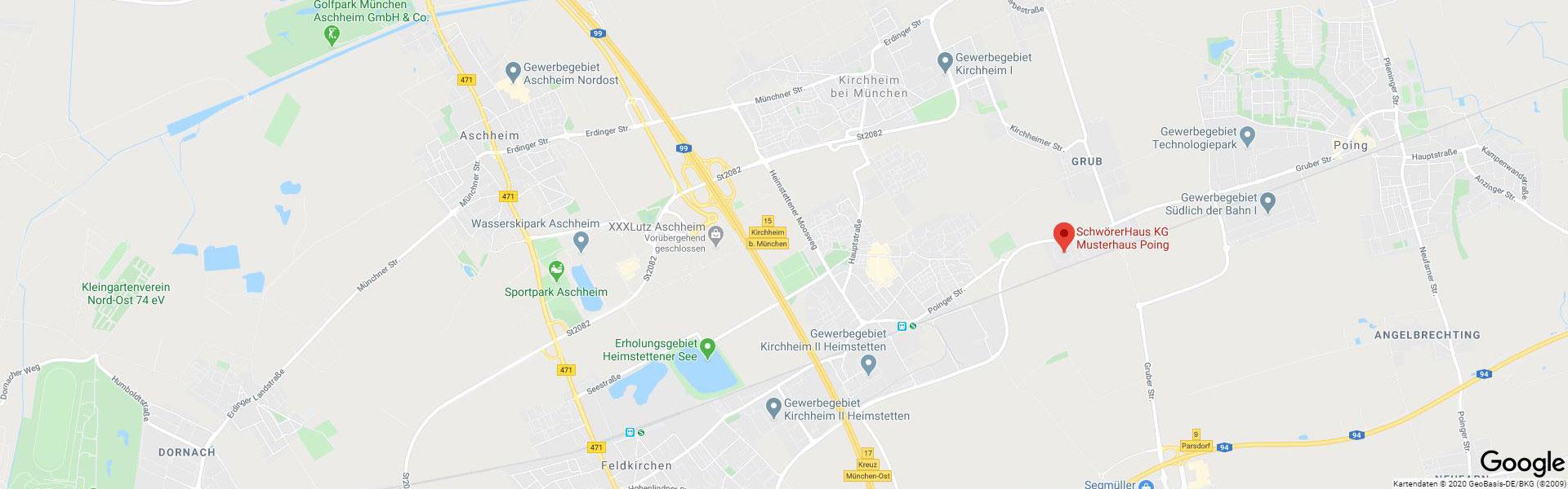 Anfahrt Musterhaus Poing Standort Musterhaus Poing
