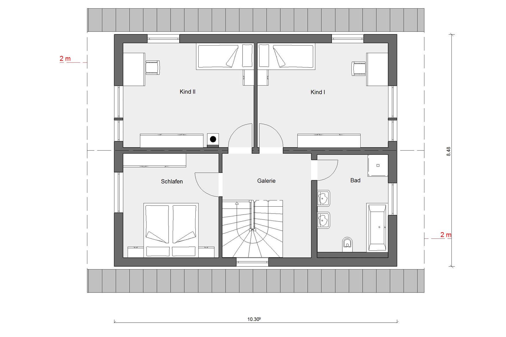 Pianta soffitta E 15-143.19 Villetta unifamiliare indipendente