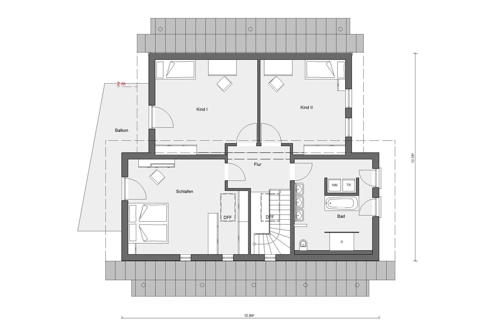 Plan d'étage du grenier Young Family Home 2