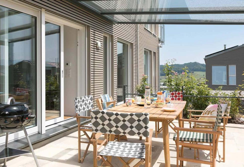 Ökohaus mit Terrasse