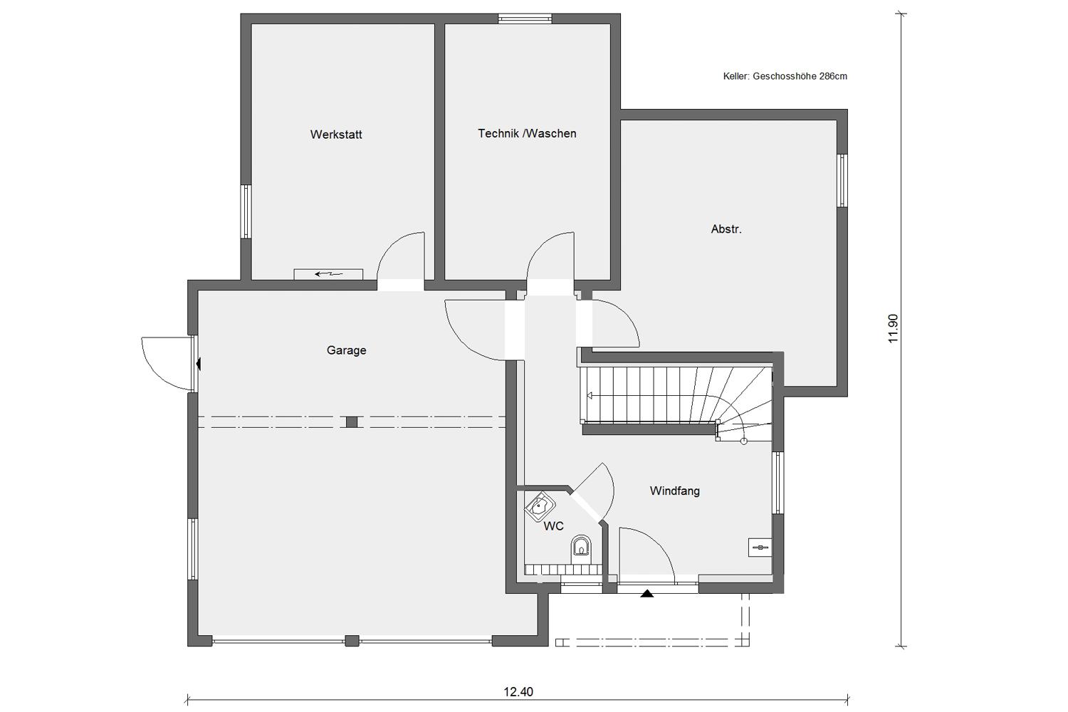 Grundriss Kellergeschoss E 10-129.2 Skandinavischer Bungalow