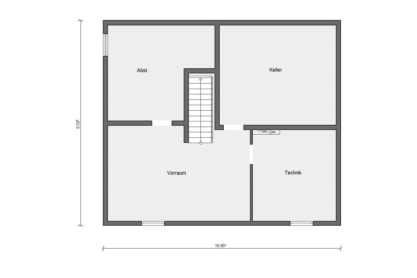Plan du sous-sol E 20-157.2 Maison CUBE de SchwörerHaus