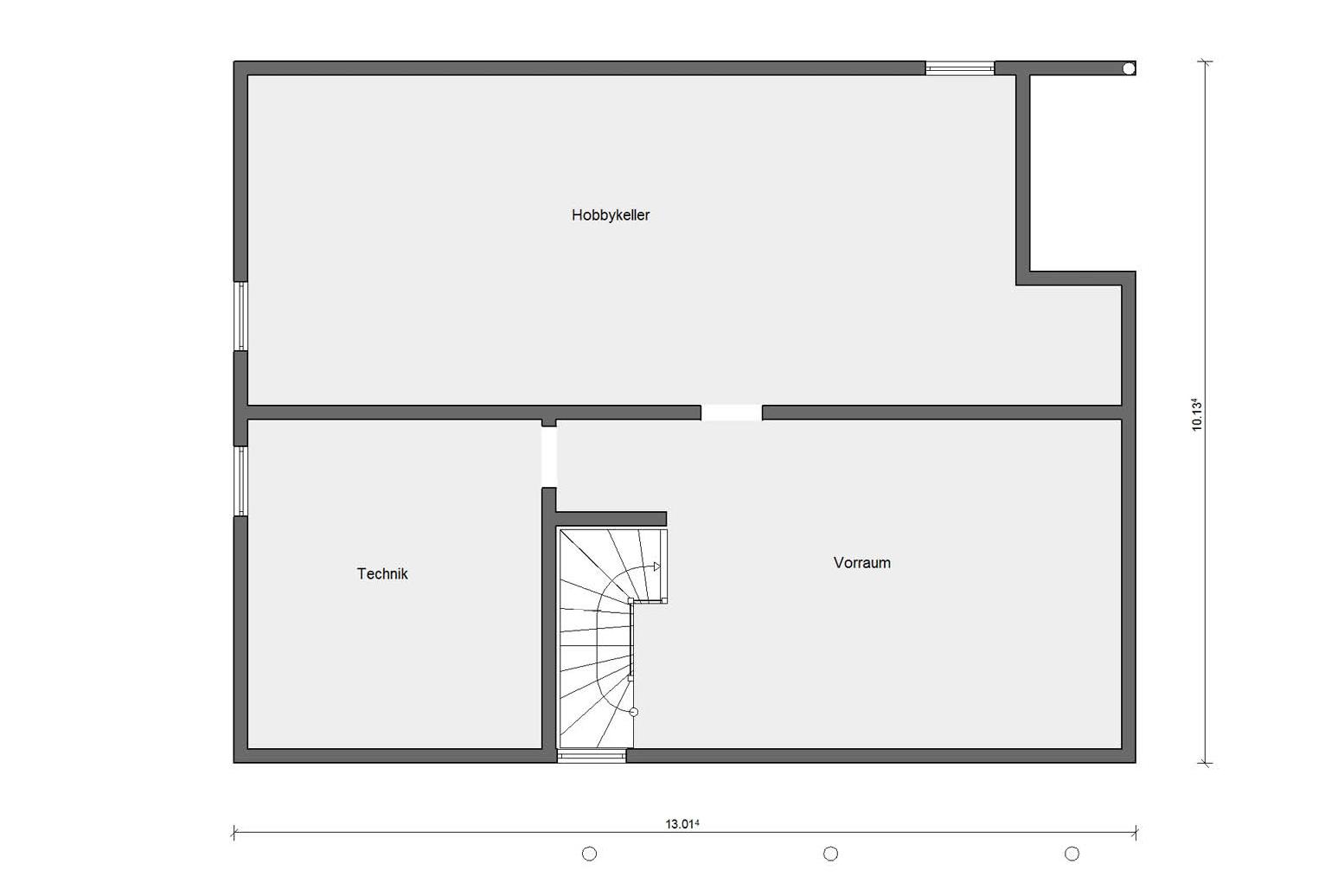 Grundriss Kellergeschoss M 15-226.1 Haus mit Einliegerwohnung