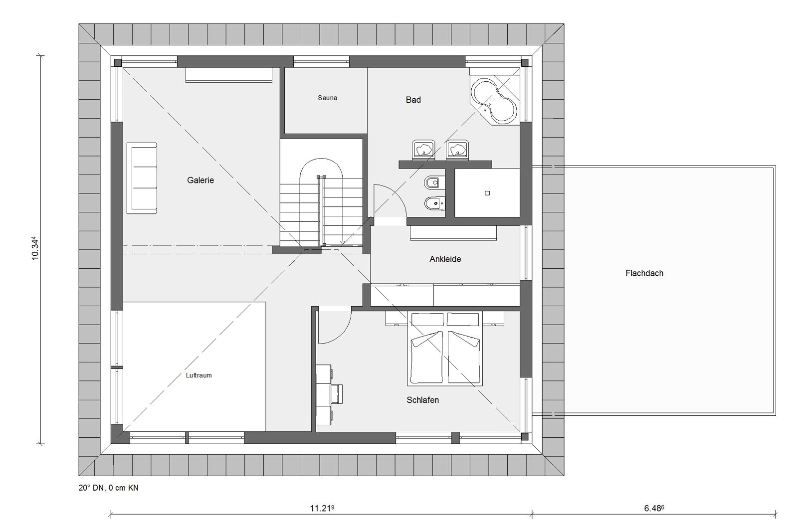 Grundriss Dachgeschoss Helles Haus