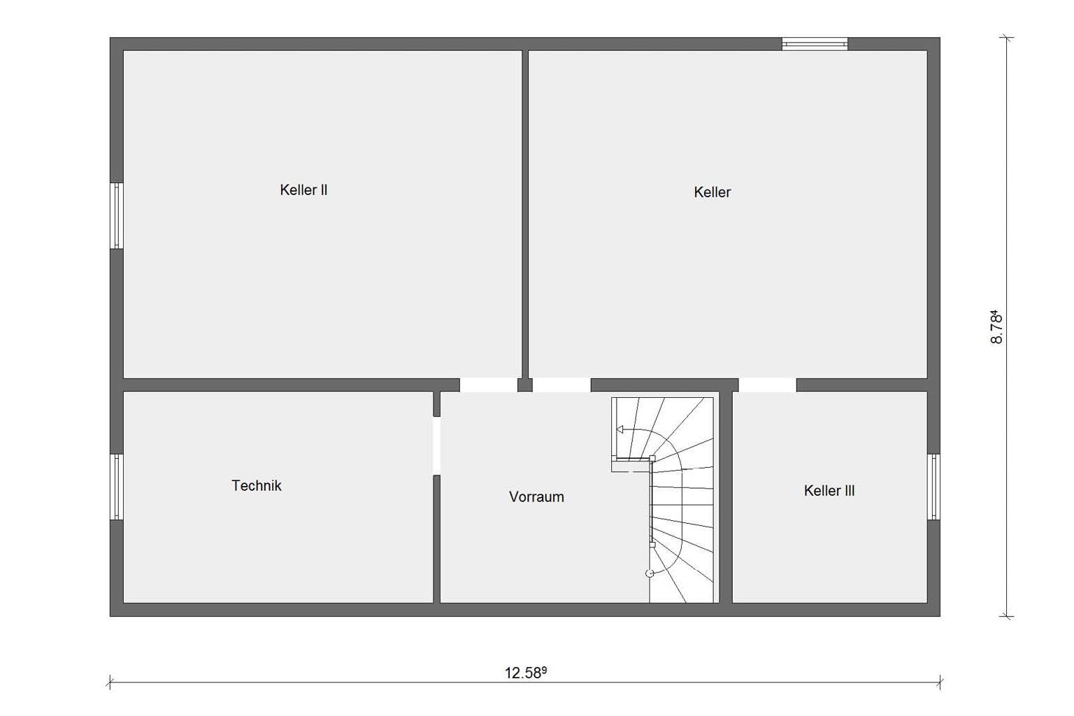 Grundriss Erdgeschoss Energiesparhaus E 20-196.2