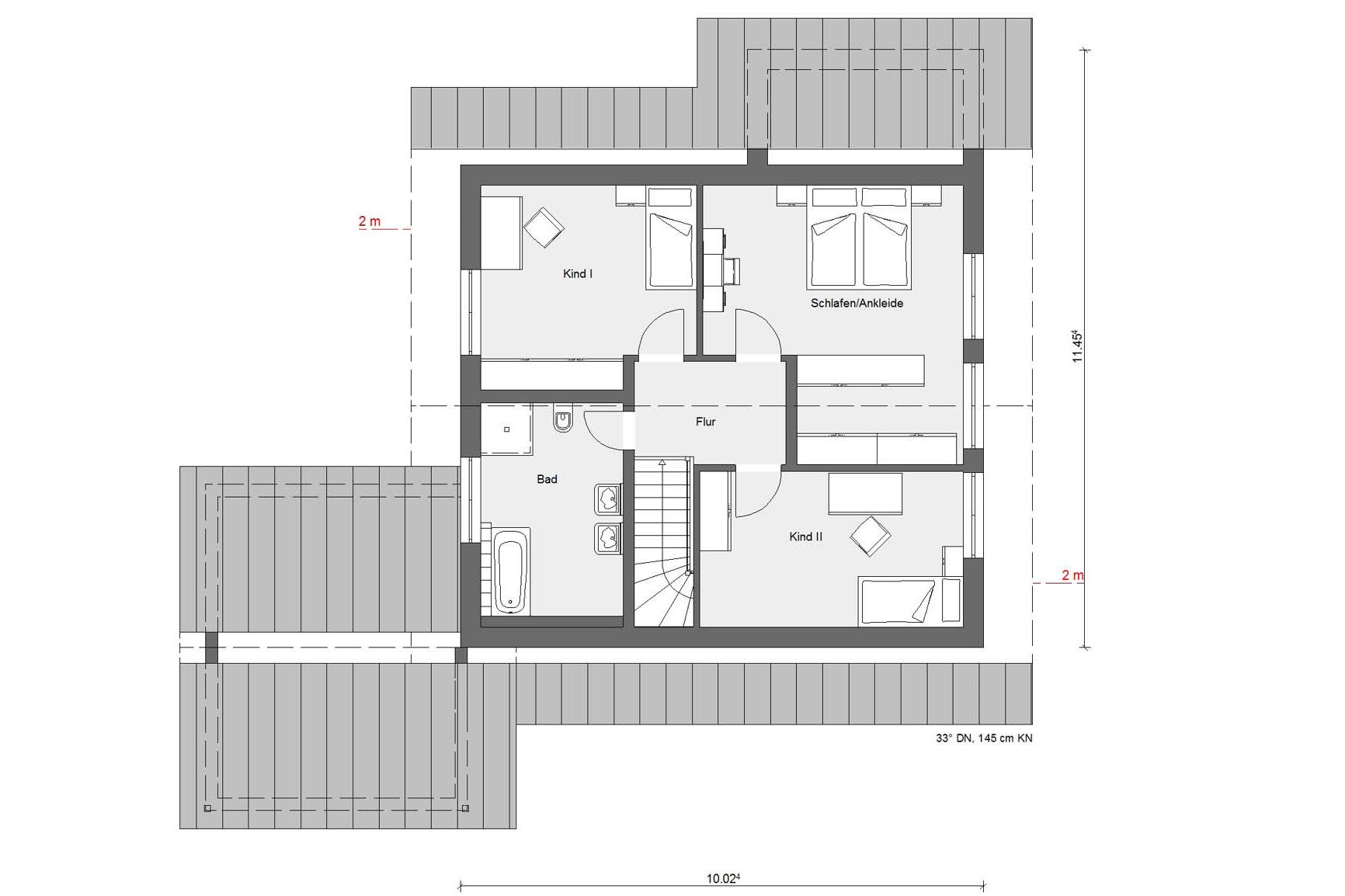 Grundriss Dachgeschoss E 15-157.2