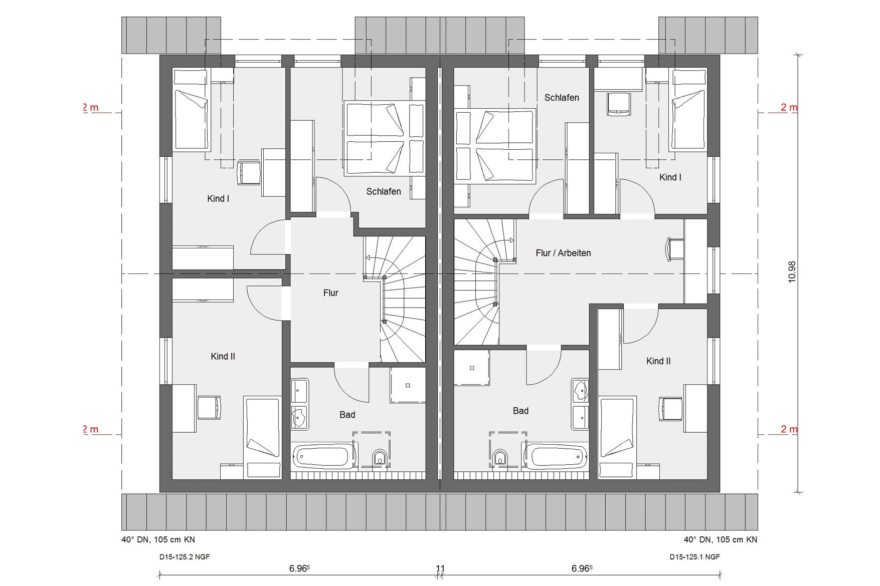 Grundriss Doppelhaus Erdgeschoss