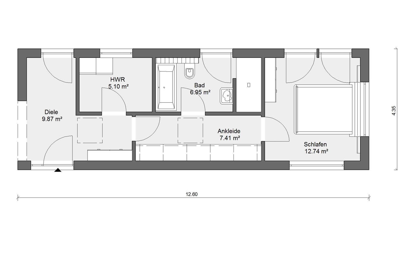 Plan d'étage rez-de-chaussée FlyingSpace E 10-044.1