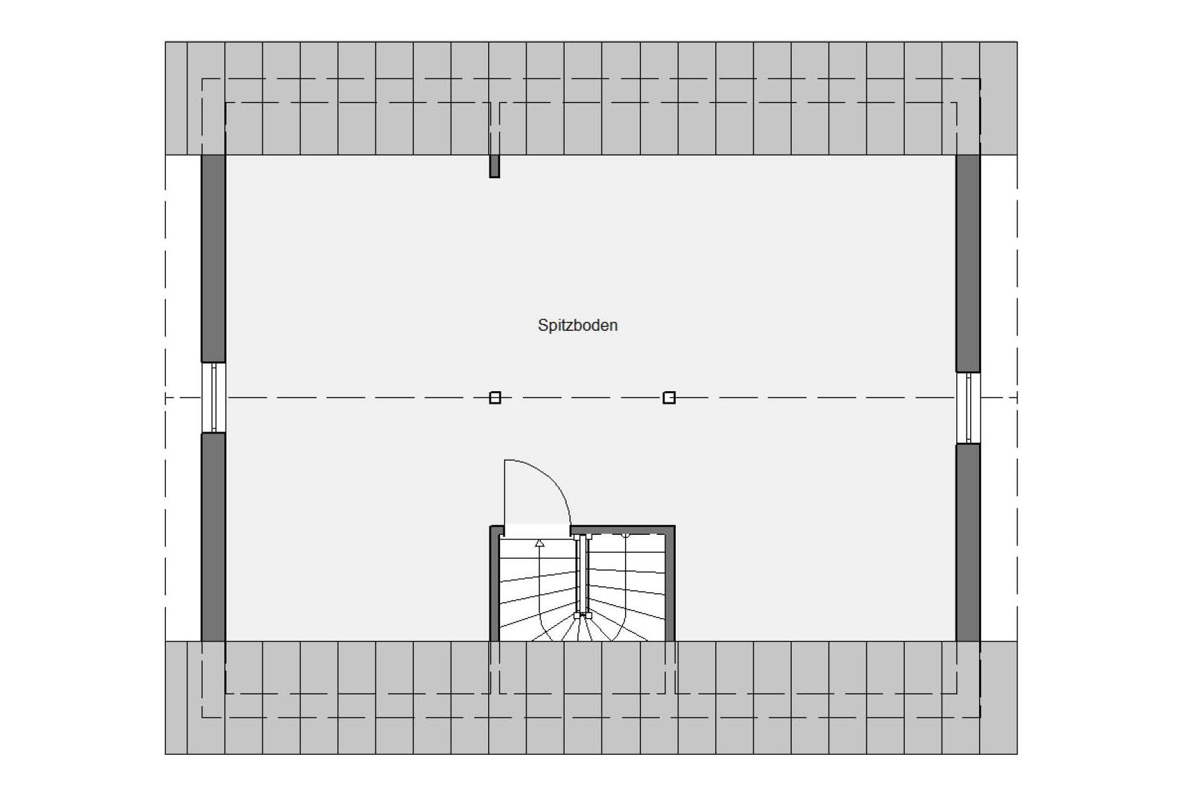 Grundriss Dachgeschoss E 15-210.1 Haus mit Extra-Wohnung