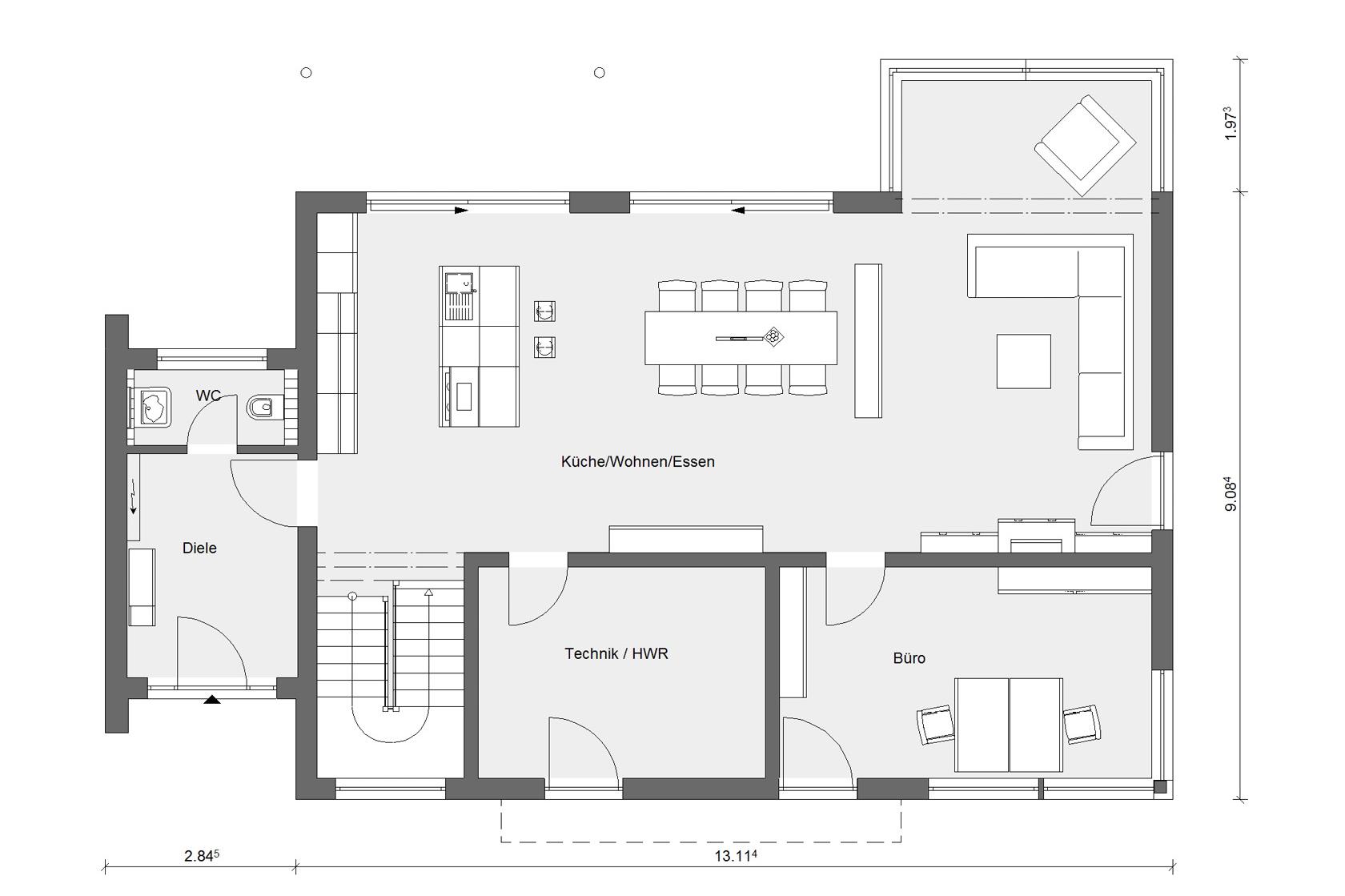 Grundriss Musterhaus Hannover