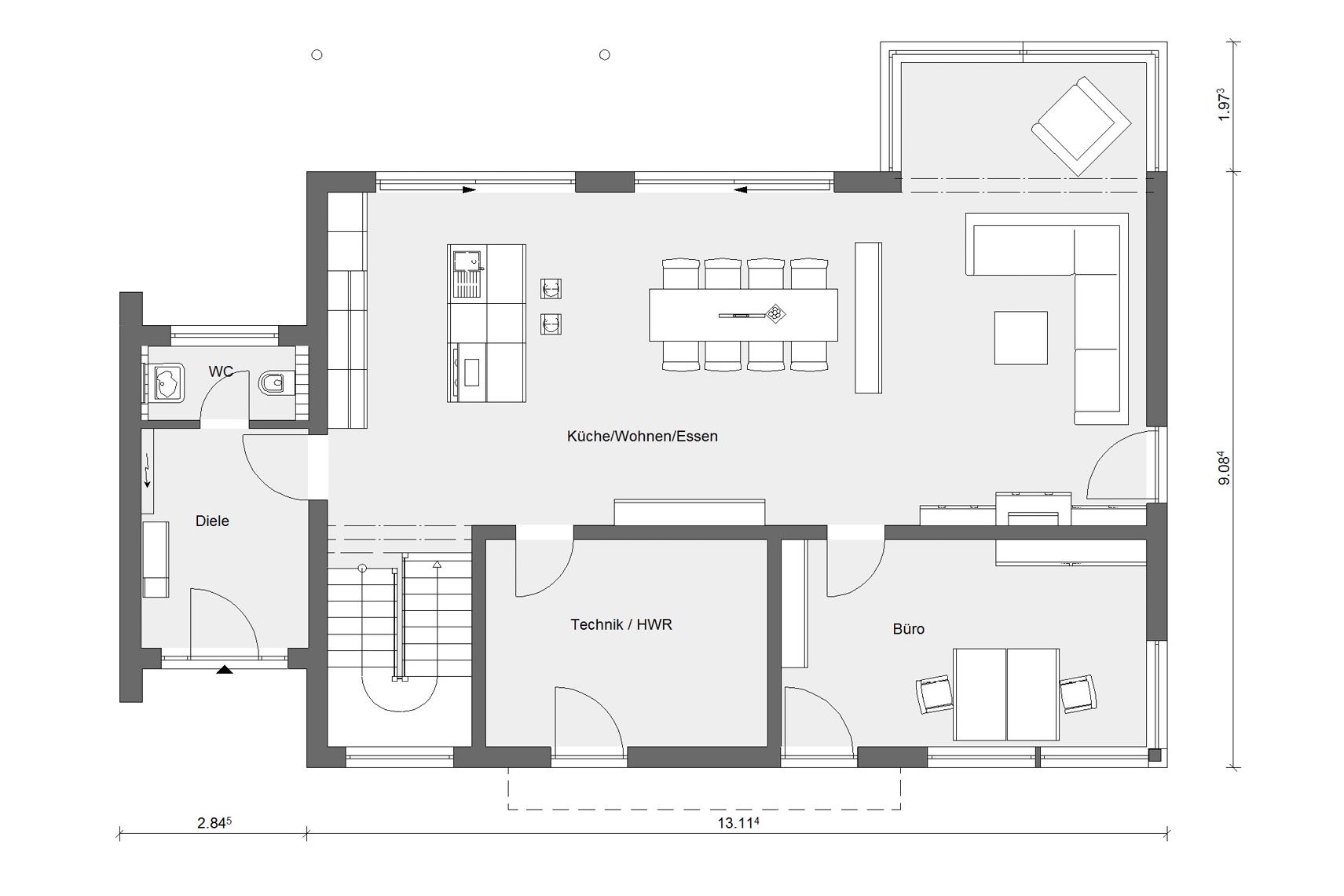 Grundriss Einfamilienhaus