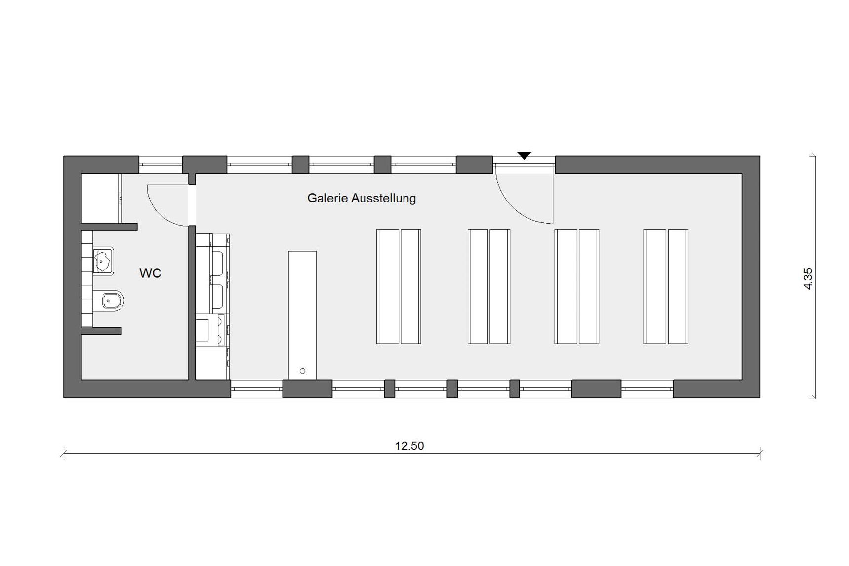 [Translate to Français:] Grundriss Erdgeschoss freistehendes FlyingSpace F 10-044.2