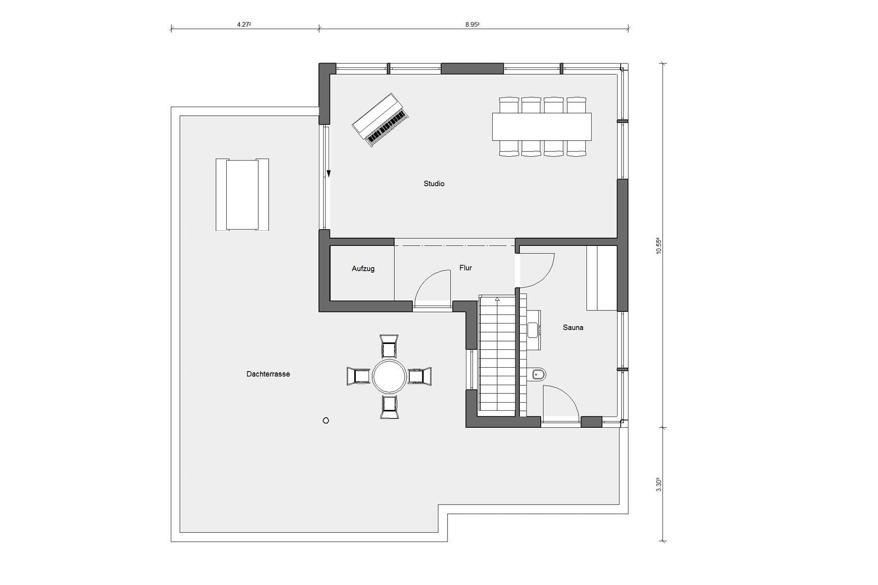 Grundriss Dachgeschoss M 20-321.1 Fertighaus rollstuhlgerecht