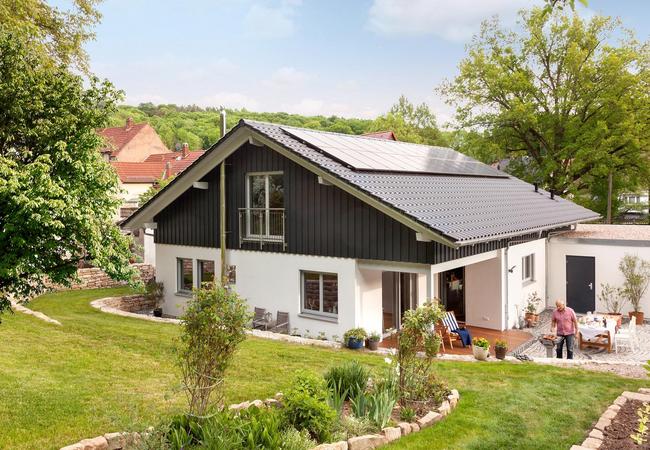 Modern bungalow with pitched roof