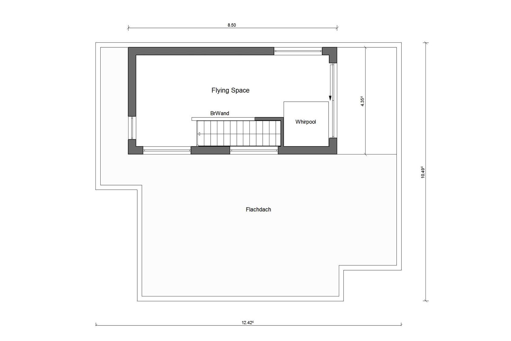 Grundriss Dachgeschoss Kubushaus E 20-191.1