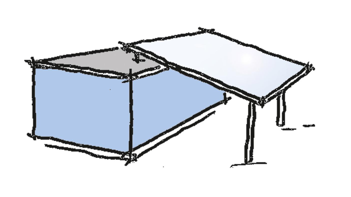 Maison modulaire avec abri de voiture