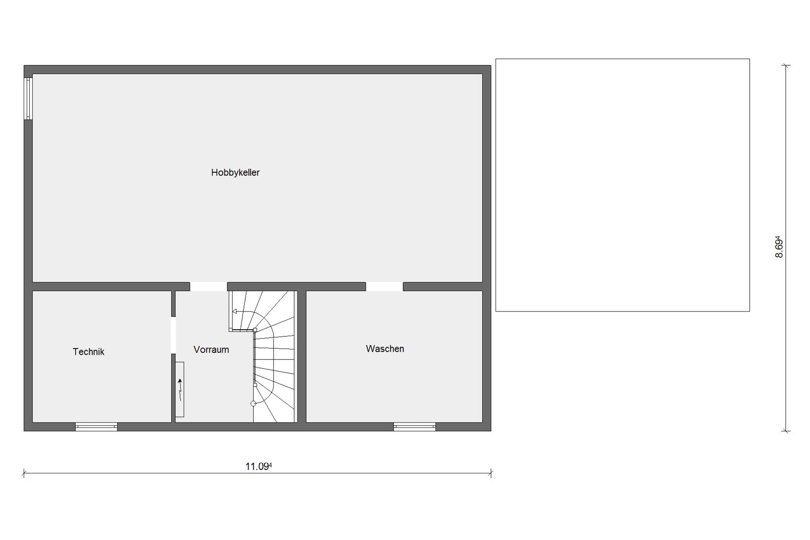 Grundriss Kellergeschoss E-20-171.3