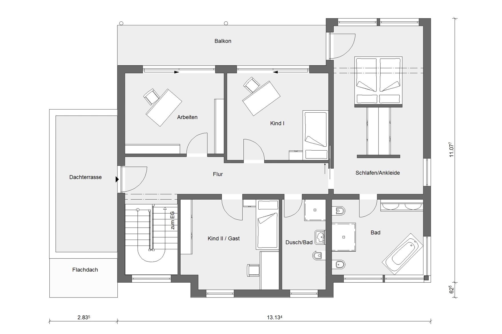 Grundriss Musterhaus Hannover