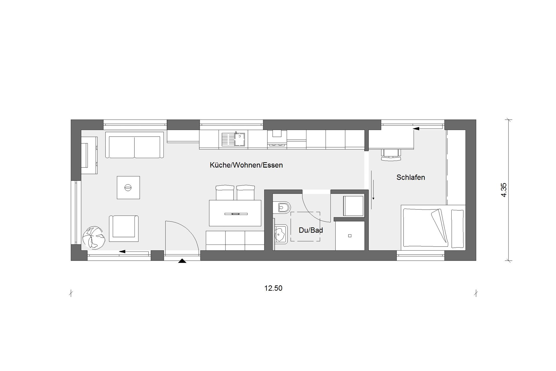Minihaus-Grundriss von SchwörerHaus