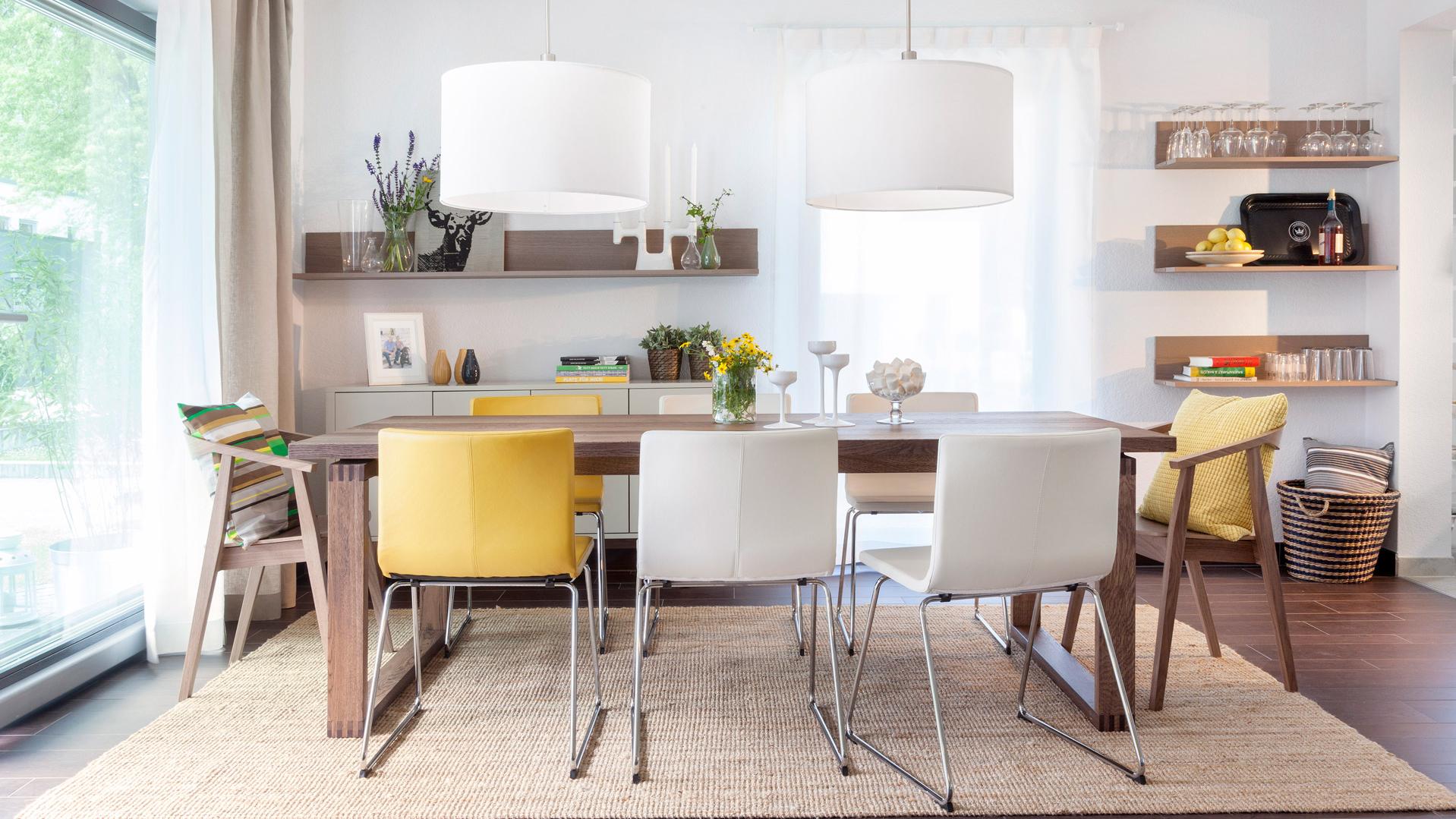 Modern dining room equipped by Ikea