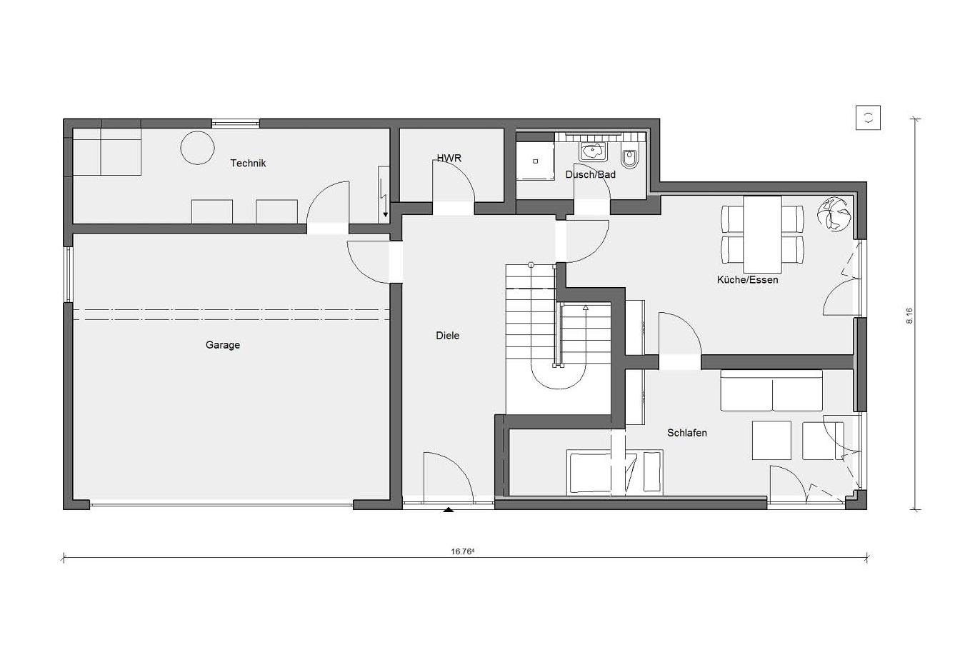 Grundriss Kellergeschoss M 10-180.1 Bungalow mit Terrasse