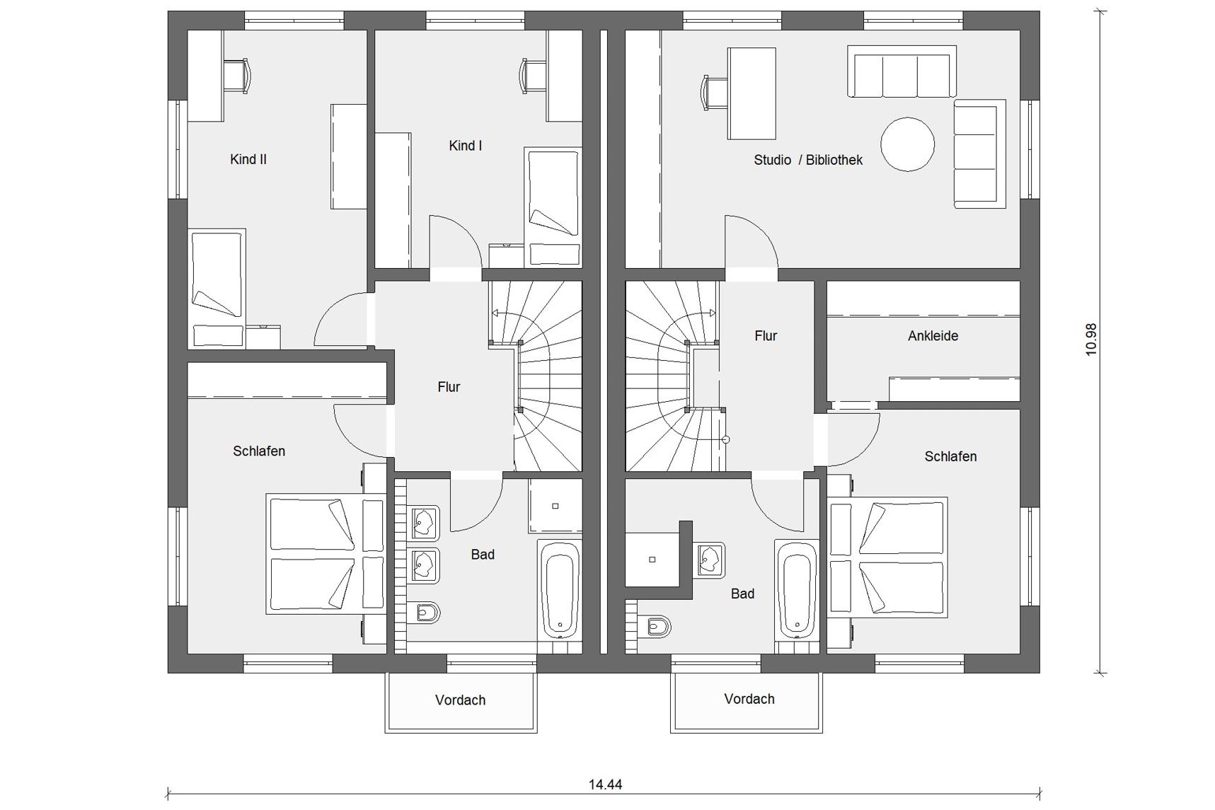 Modernes Doppelhaus