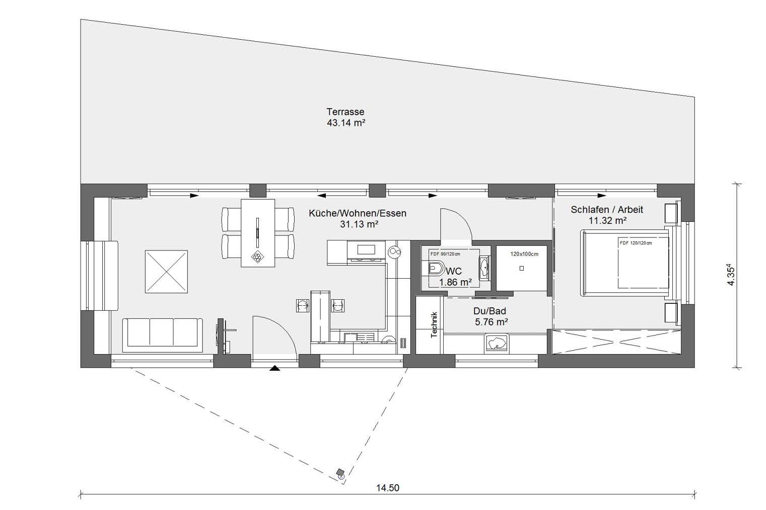 Grundriss Minihaus