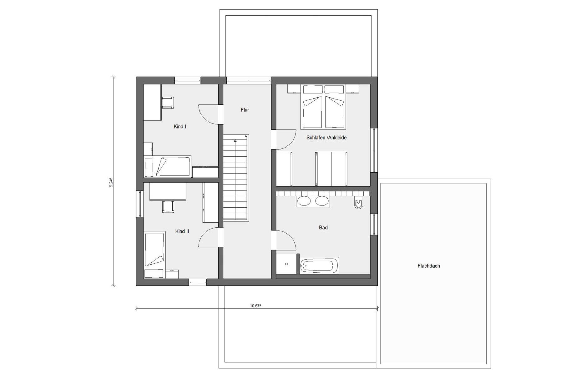 [Translate to Français:] Grundriss Dachgeschoss E 20-157.2 SCHÖNER WOHNEN -Haus